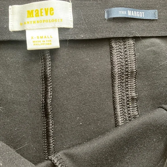 Anthropologie The Margot Kick flare Solid Black Pant - Picture 7 of 8